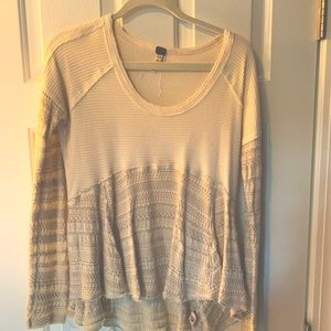 Free people white thermal with flowy bottom